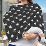 Black Bull Terrier Pattern Print Baby Seat Cover