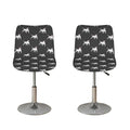 Black Bull Terrier Pattern Print Bar Stool Covers