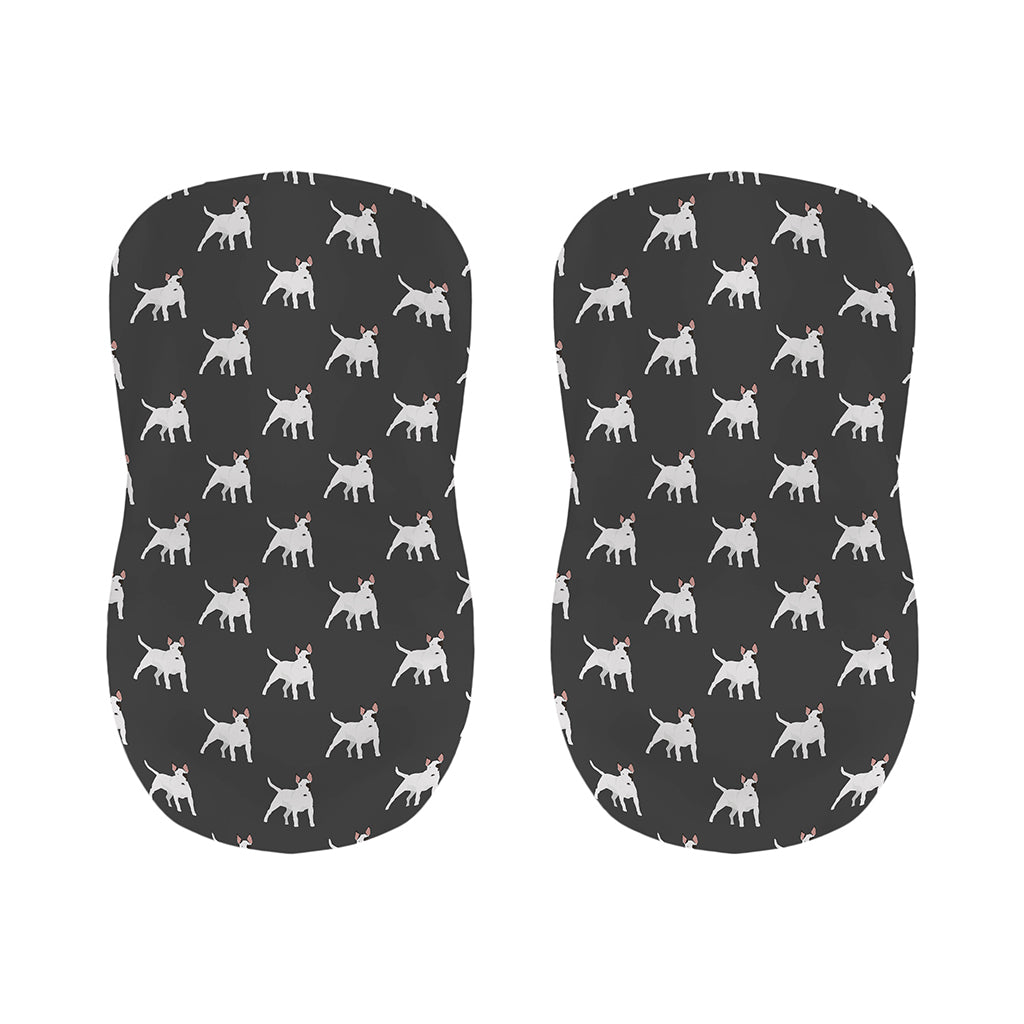 Black Bull Terrier Pattern Print Bar Stool Covers