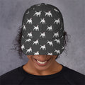 Black Bull Terrier Pattern Print Baseball Cap