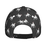 Black Bull Terrier Pattern Print Baseball Cap