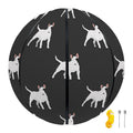 Black Bull Terrier Pattern Print Basketball