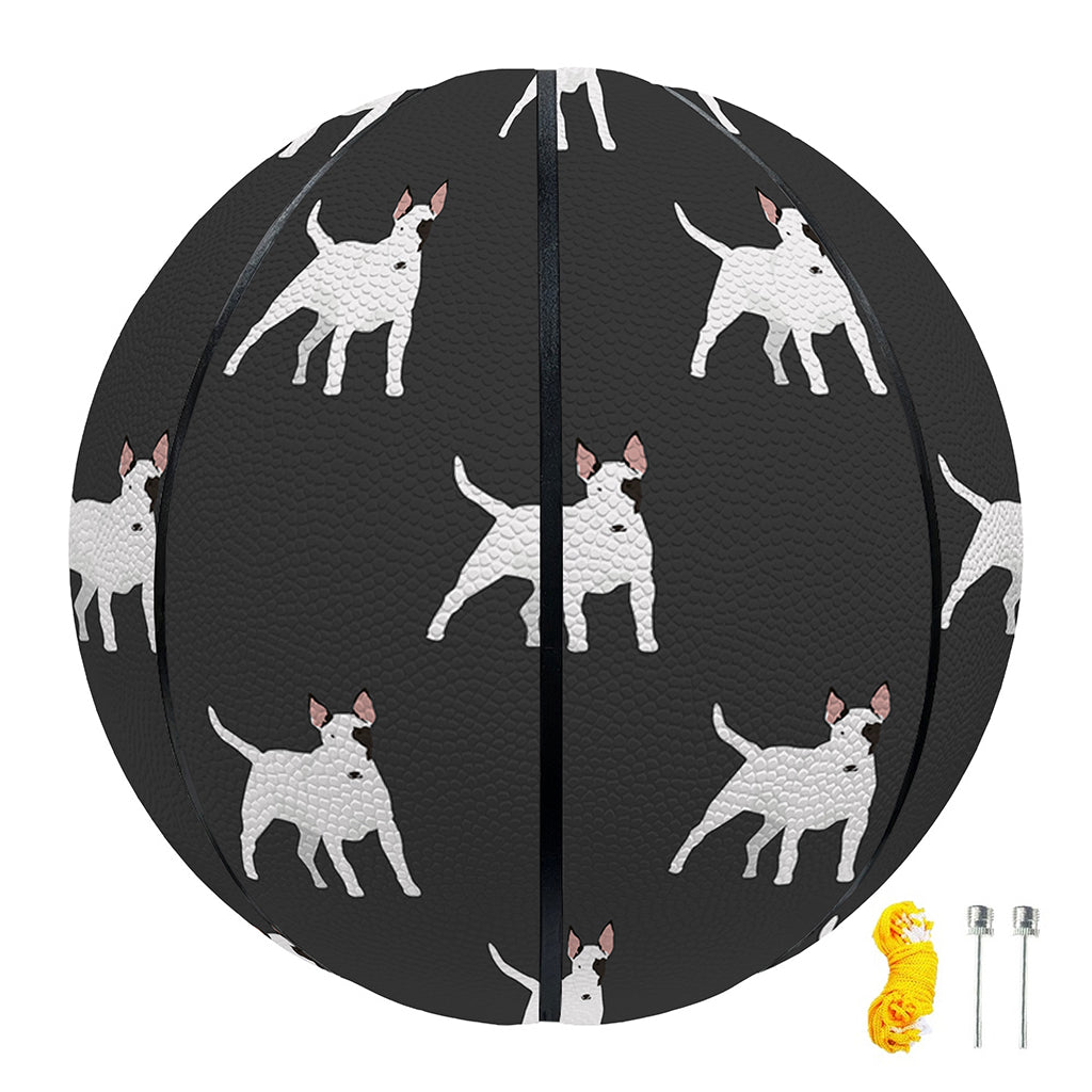 Black Bull Terrier Pattern Print Basketball