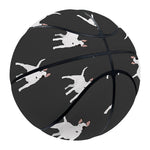 Black Bull Terrier Pattern Print Basketball