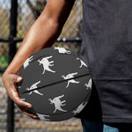 Black Bull Terrier Pattern Print Basketball