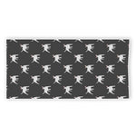 Black Bull Terrier Pattern Print Beach Towel