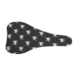 Black Bull Terrier Pattern Print Bicycle Seat Cover