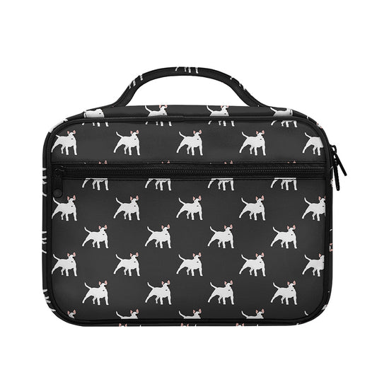 Black Bull Terrier Pattern Print Briefcase Bible Bag