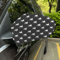 Black Bull Terrier Pattern Print Car Side Mirror Covers