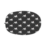 Black Bull Terrier Pattern Print Car Side Mirror Covers
