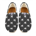 Black Bull Terrier Pattern Print Casual Shoes