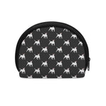 Black Bull Terrier Pattern Print Coin Purse