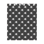 Black Bull Terrier Pattern Print Curtain