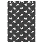 Black Bull Terrier Pattern Print Curtain