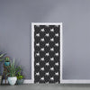 Black Bull Terrier Pattern Print Door Sticker