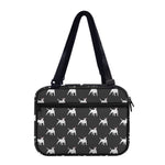 Black Bull Terrier Pattern Print Double Strap Bible Bag