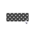 Black Bull Terrier Pattern Print Extended Mouse Pad