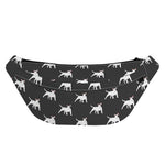 Black Bull Terrier Pattern Print Fanny Pack