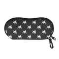 Black Bull Terrier Pattern Print Glasses Case