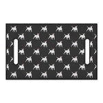 Black Bull Terrier Pattern Print Golf Cart Seat Cover