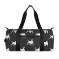 Black Bull Terrier Pattern Print Gym Bag