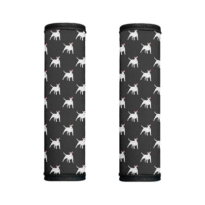Black Bull Terrier Pattern Print Handle Covers