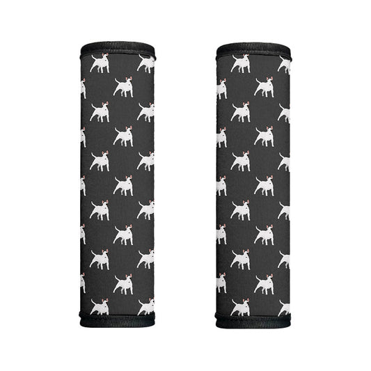 Black Bull Terrier Pattern Print Handle Covers