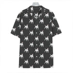 Black Bull Terrier Pattern Print Hawaiian Shirt