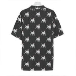 Black Bull Terrier Pattern Print Hawaiian Shirt
