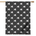 Black Bull Terrier Pattern Print House Flag