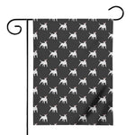 Black Bull Terrier Pattern Print House Flag