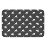 Black Bull Terrier Pattern Print Indoor Door Mat