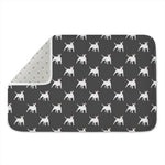 Black Bull Terrier Pattern Print Indoor Door Mat