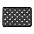 Black Bull Terrier Pattern Print Kitchen Mat
