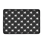 Black Bull Terrier Pattern Print Kitchen Mat