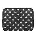 Black Bull Terrier Pattern Print Laptop Sleeve