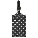 Black Bull Terrier Pattern Print Luggage Tag