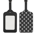 Black Bull Terrier Pattern Print Luggage Tag