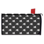 Black Bull Terrier Pattern Print Mailbox Cover