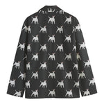 Black Bull Terrier Pattern Print Men's Blazer