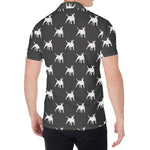Black Bull Terrier Pattern Print Men's Shirt