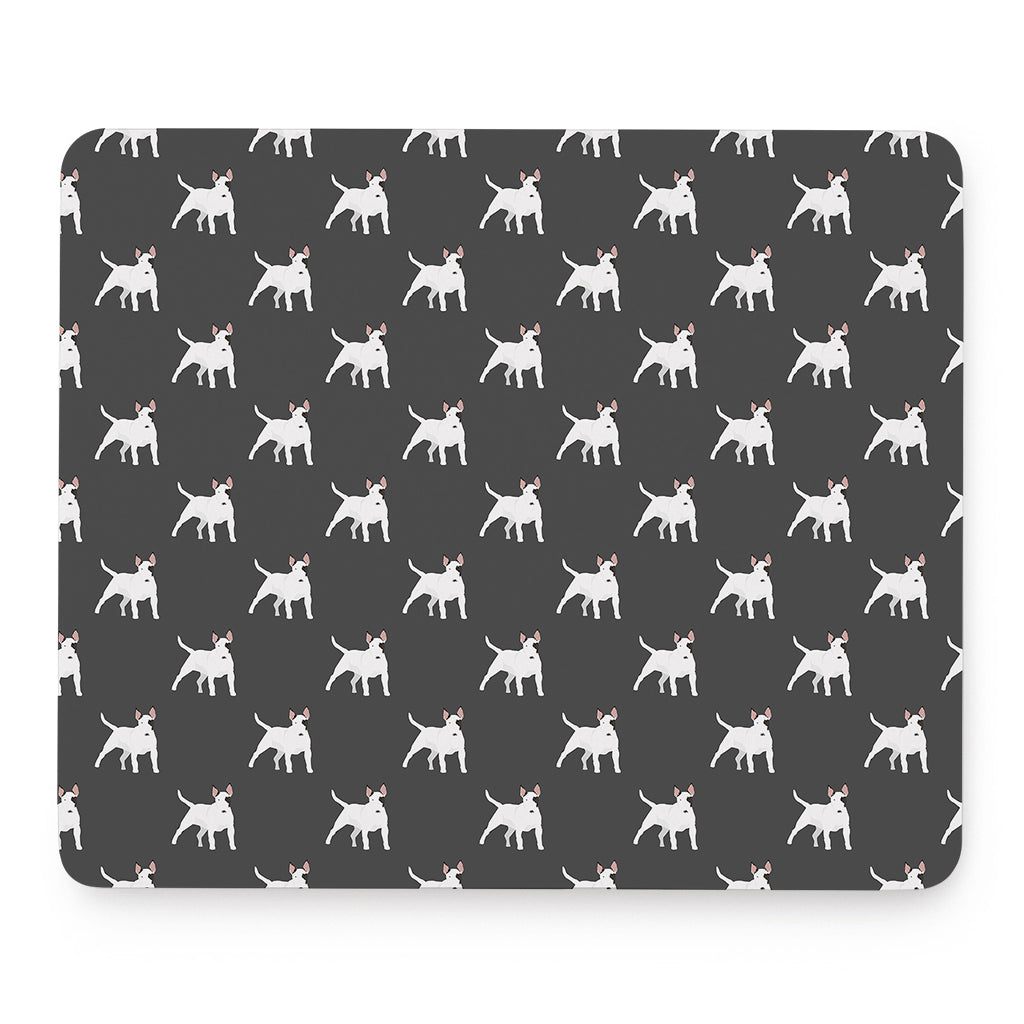 Black Bull Terrier Pattern Print Mouse Pad