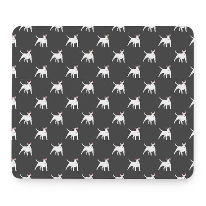 Black Bull Terrier Pattern Print Mouse Pad