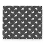 Black Bull Terrier Pattern Print Mouse Pad