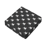 Black Bull Terrier Pattern Print Outdoor Seat Cushion Cover