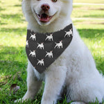 Black Bull Terrier Pattern Print Over The Collar Dog Bandana