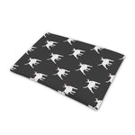 Black Bull Terrier Pattern Print Pet Cooling Mat Cover