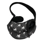 Black Bull Terrier Pattern Print Pet Sling Carrier
