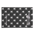Black Bull Terrier Pattern Print Placemat