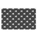 Black Bull Terrier Pattern Print Polyester Doormat